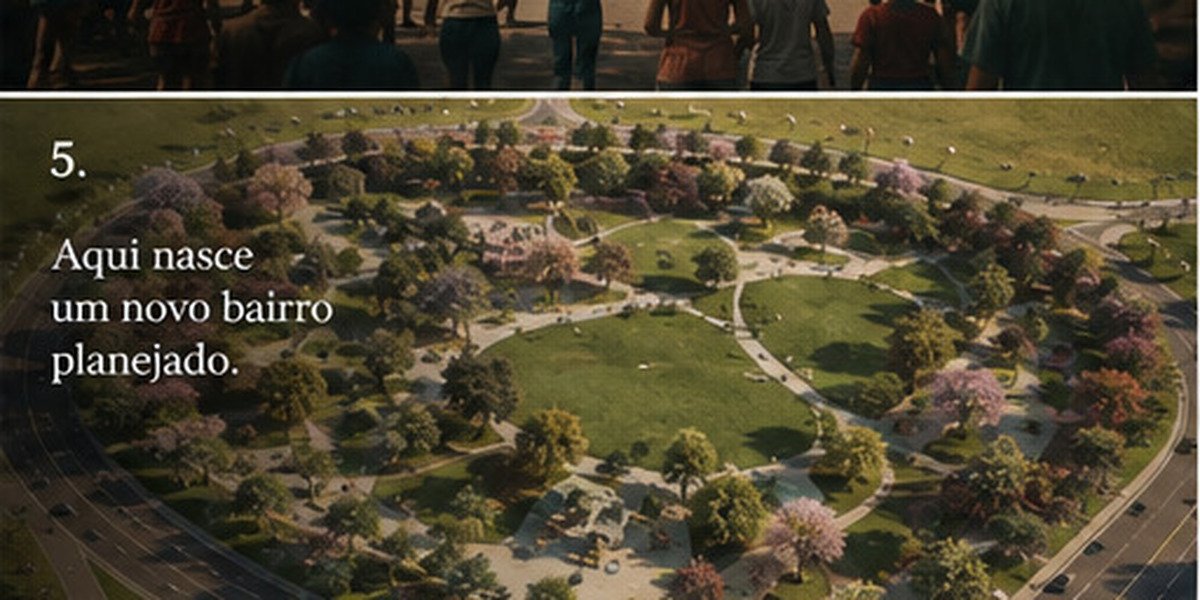 Aqui nasce um novo bairro planejado.